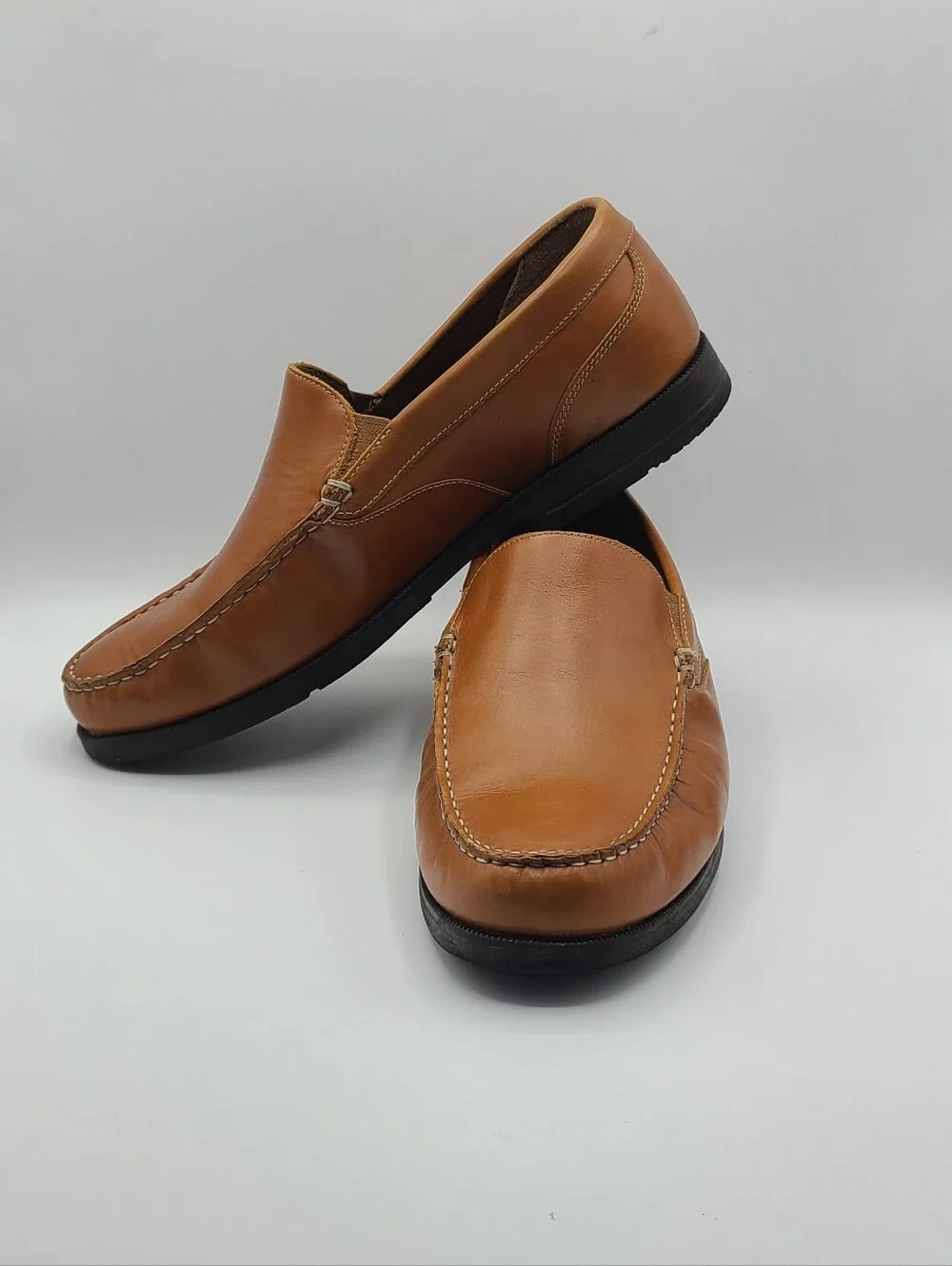 Rockport Tan Leather Slip-on Loafers 11 Wide